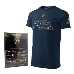 Kläder till pilot och flyg T-SHIRT MED FLYGFÄLT TRAFIKMÖNSTER